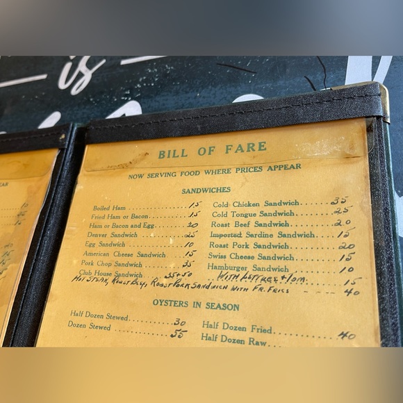 🤩 AWESOME 🤩 Antique / Vintage Hardcover Menu from Fort Bragg - a Rare Find 🔥 - Picture 8 of 17
